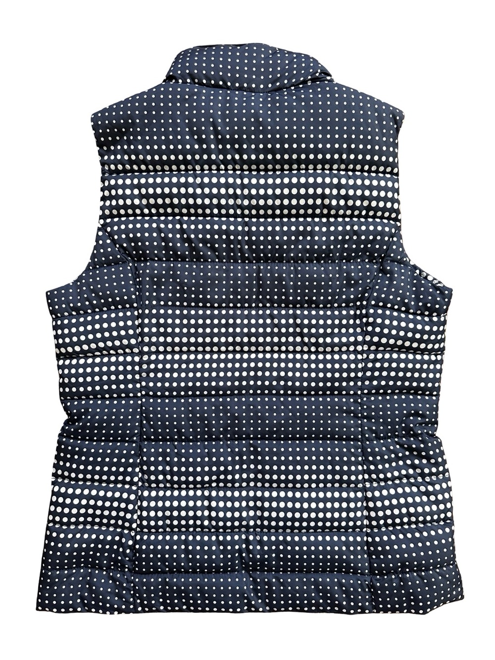 NWOT Tommy Hilfiger Navy and White Polka Dot Quilted Vest - Picture 7 of 9